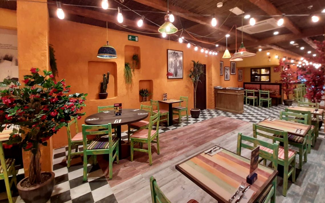 Proyecto Emo vista comedor de restaurante ambientacin mexicana